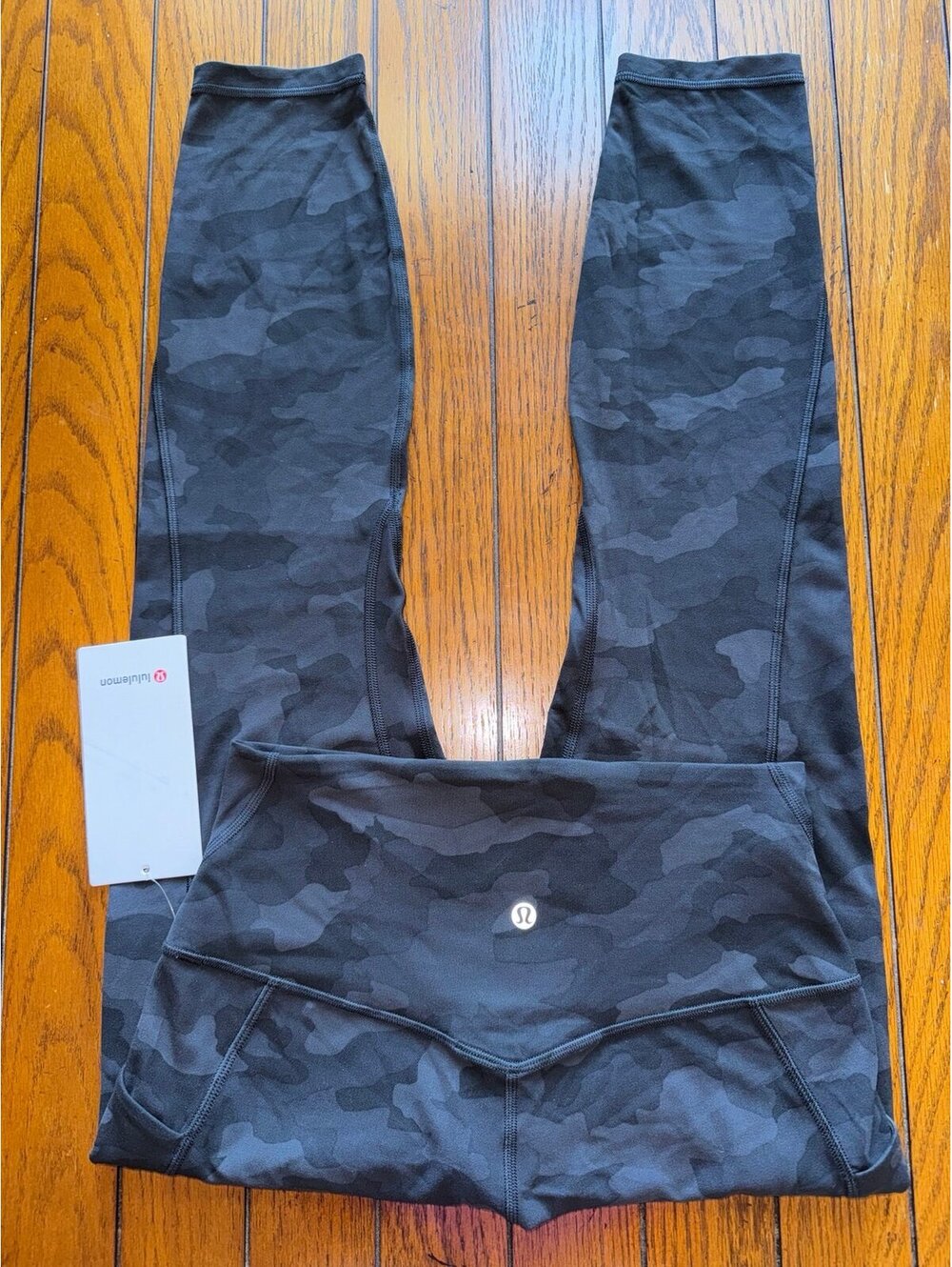 Lululemon Align With Pockets High Rise 25” Heritage Camo Deep Coal Size 8 NWT